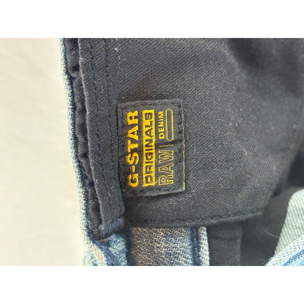 G-Star RAW Originals Mens Straight Leg Blue Denim Jeans Medium Wash Indigo 40x34